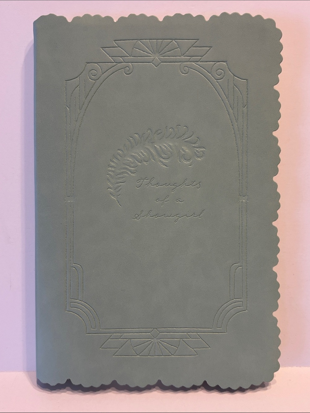 Lady Jayne "Thoughts of a Showgirl" Scalloped Edge Notebook Journal in Green